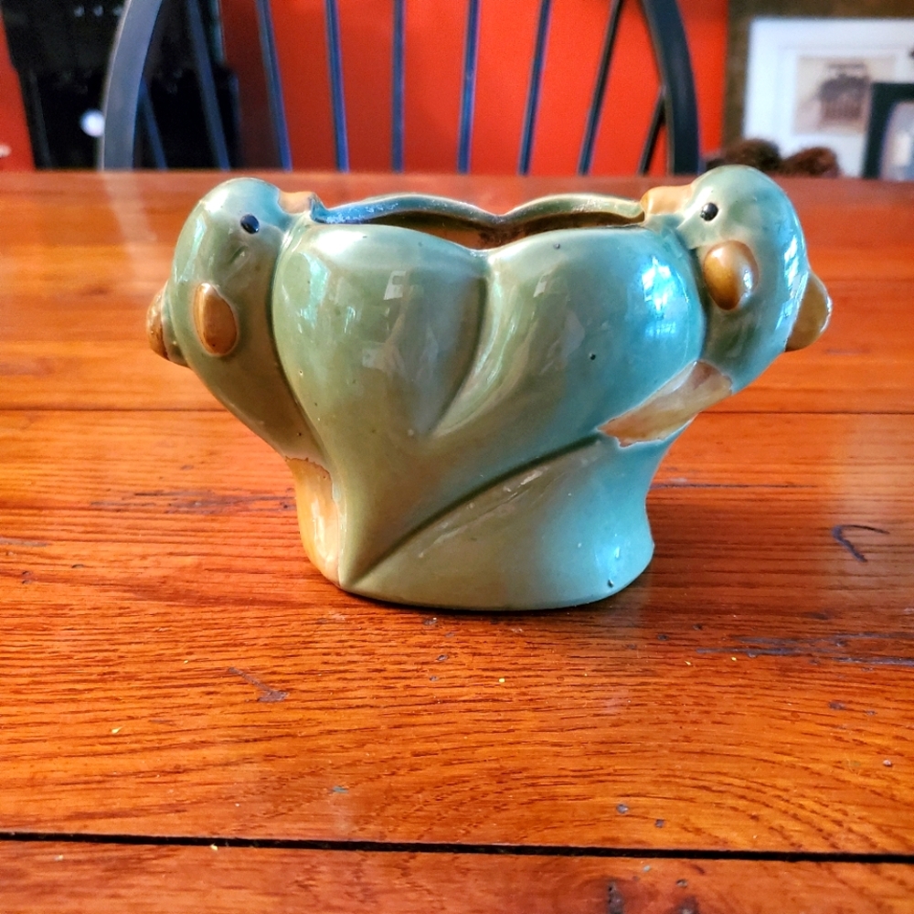 Hand painted vintage planter
